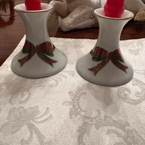 Lefton Ceramic Piece with Red and White Accents